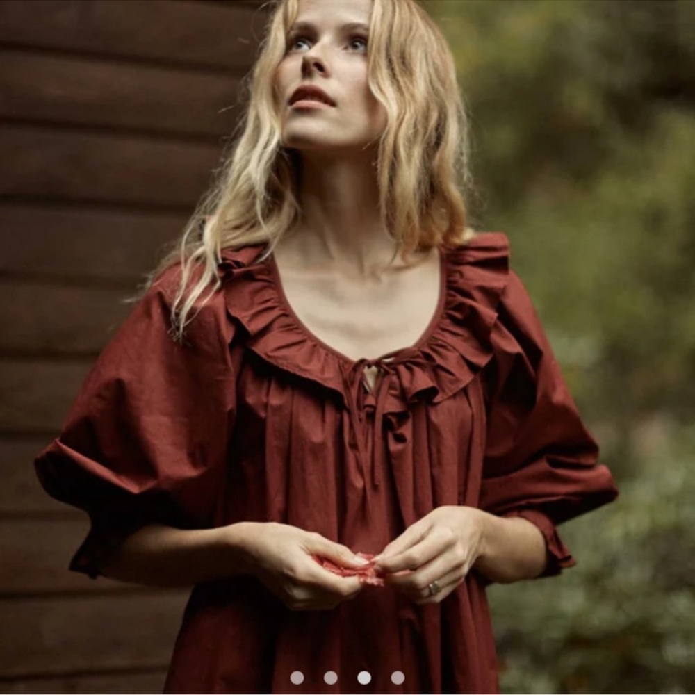 Doen Jillian Ruffled Cotton-Poplin Mini Dress